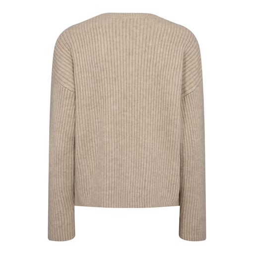Co'Couture Row Box Main Striktrøje, Off White, L