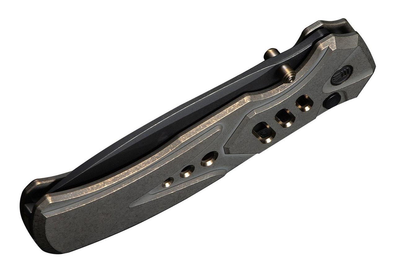 WE Knife Zentron WE24094-3 Blackwashed Böhler M390, Bronze Titanium, zakmes
