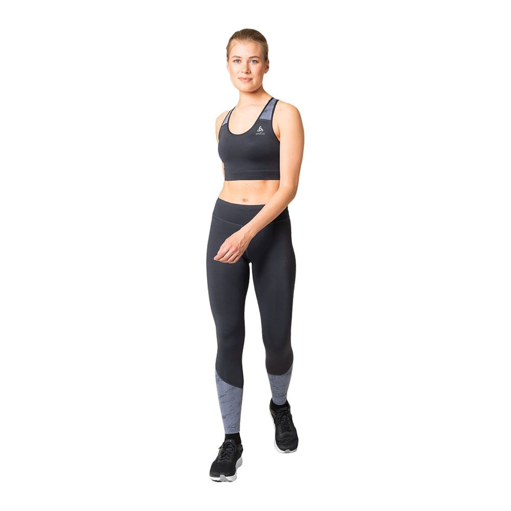 Odlo ESSENTIAL PRINT - Collant Femme india ink/folkstone gray