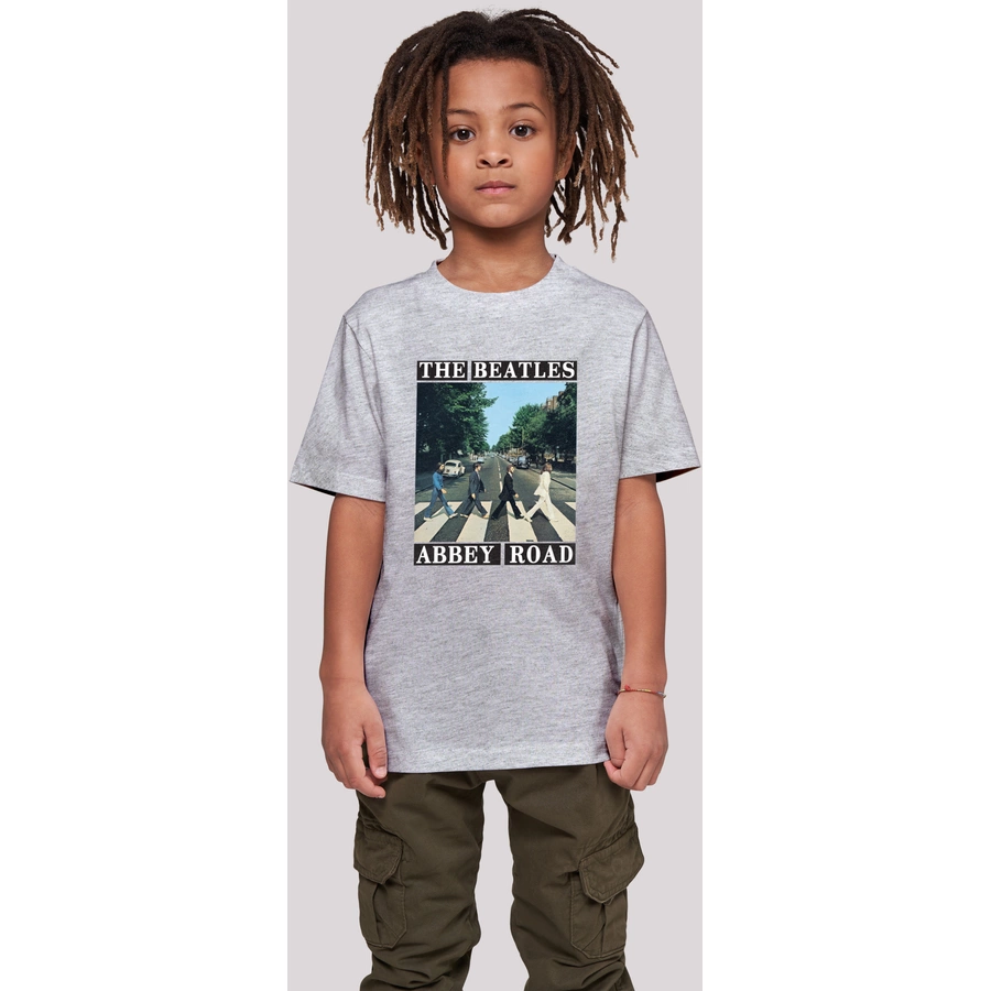 F4NT4STIC T-Shirt The Beatles Band Abbey Road heather grey