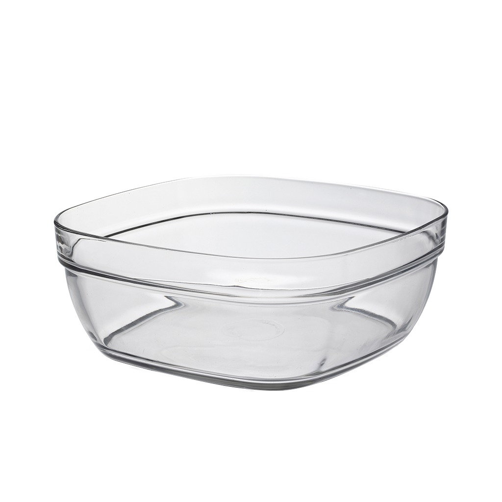 Lys - Saladier carré en verre transparent
