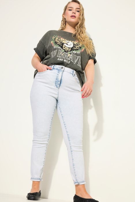 Skinny Jeans, bleached Denim, 5-Pocket
