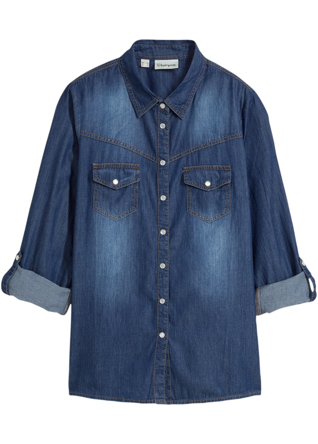 bonprix Jeansbluse , Jeanshemd