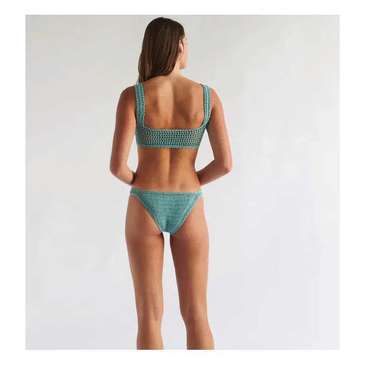 She Made Me Bas de Maillot Essential Classic Crochet | Vert d'eau