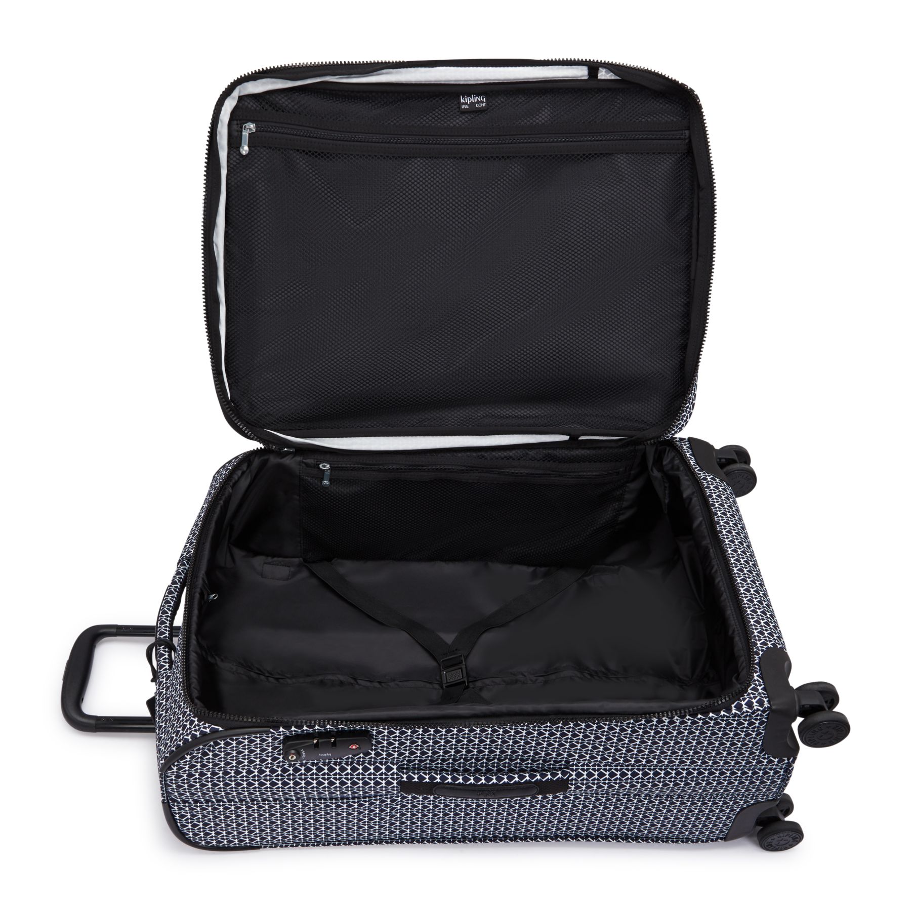NEW YOURI SPIN M Valise Extensible à Roulettes de Taille Moyenne avec Poignée Télescopique - Signature Print