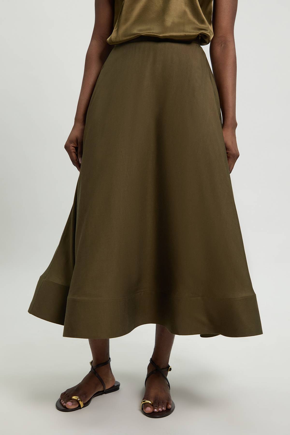 KarenMillen Jupe De Soirée Tissée En Viscose Et Lin Petite