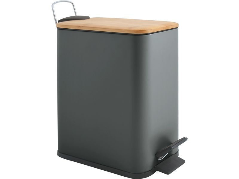 spirella Treteimer Erik 5 l, Grau Kosmetikeimer mit Soft-Close und Inneneimer