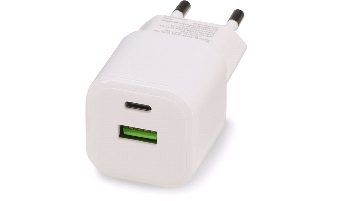 Ladeadapter 36W 1xUSB-C 1xUSB-A udgang