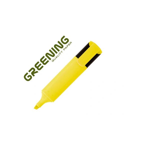 Greening Marcador Fluorescente Ponta Biselada Amarelo