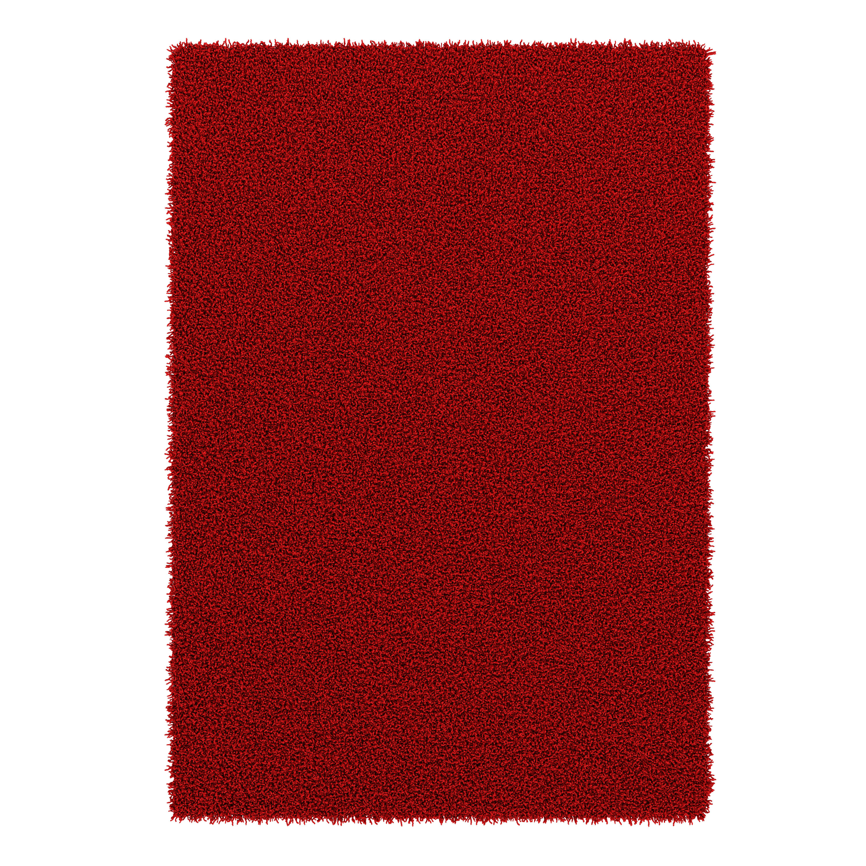 Hochflor Teppich 80 x 150 cm rot