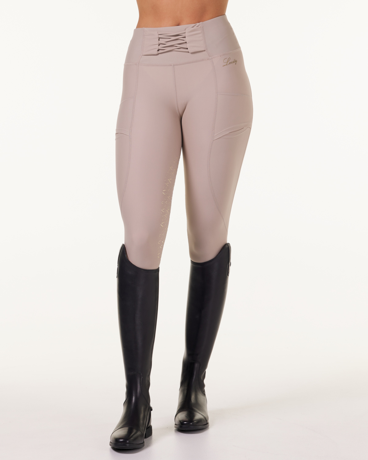 LEVITY Lilly Function Riding Tights w Seat Grip Chalk