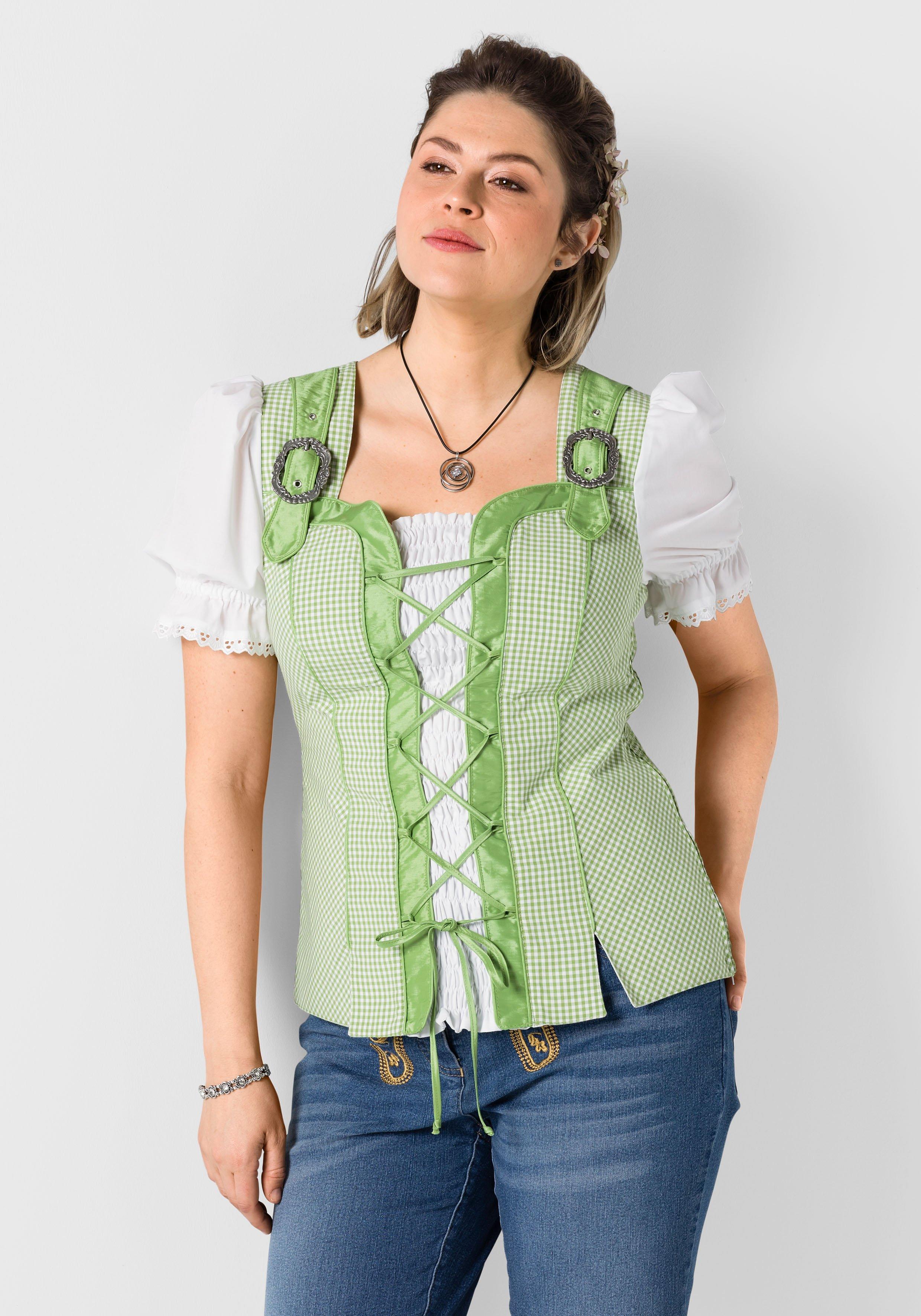 Trachtenbluse im Corsagen-Look