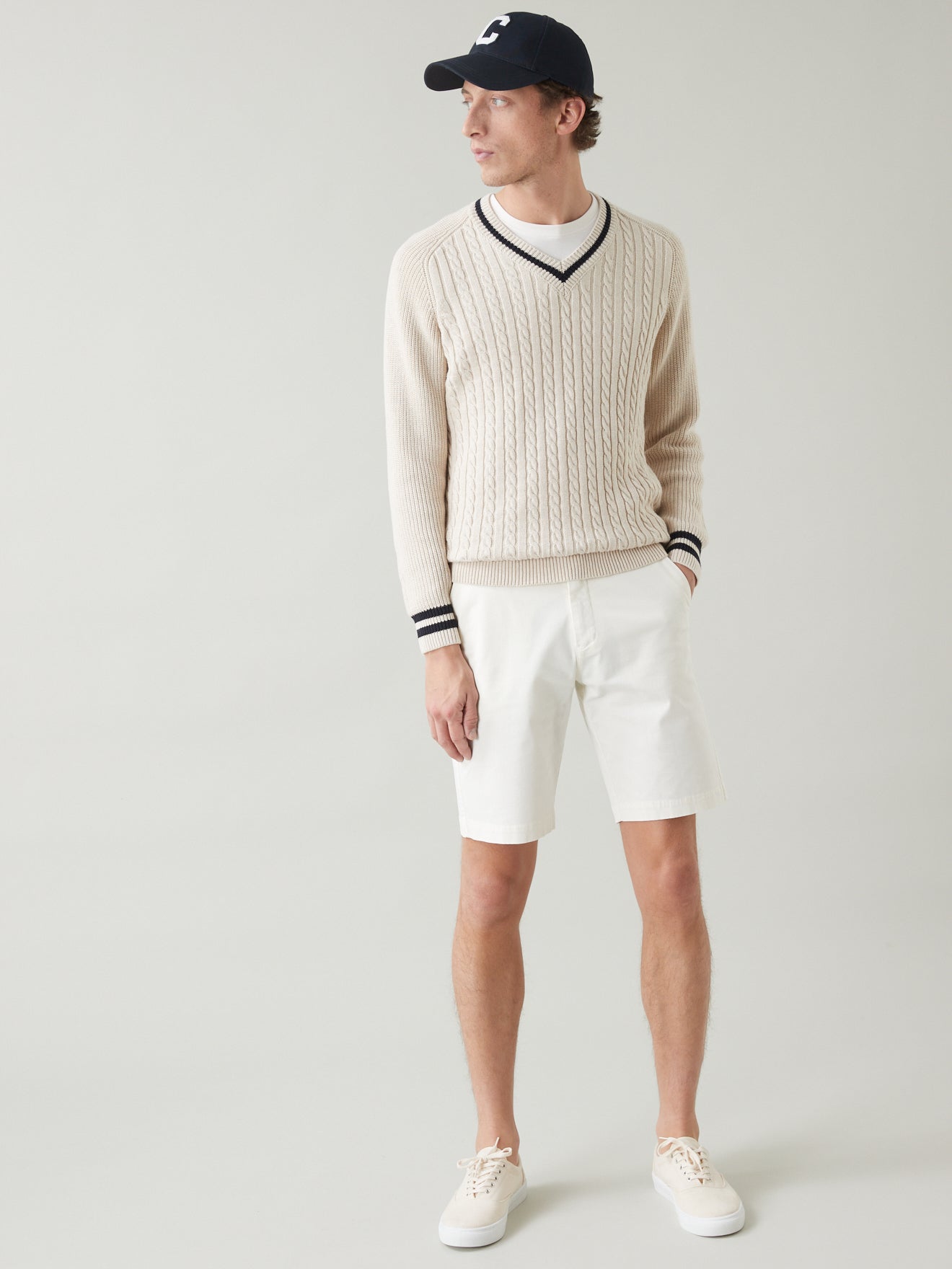 Bermuda droit homme coton stretch