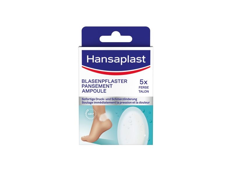 Hansaplast Blasenpflaster Ferse 5 Stück Sofortige Druck- und Schmerzlinderung