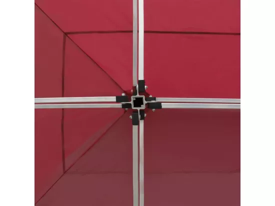 Tente de réception pliable Aluminium 6x3 m Bordeaux