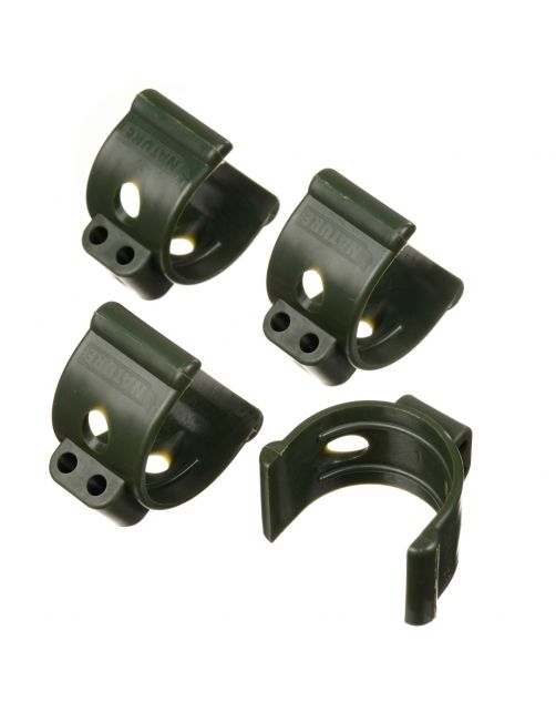 Nature Verstelbare Kunststof Clip - Klim-En Geleide Artikel - 2.4x3.5x4.9 cm Groen 4 stuks