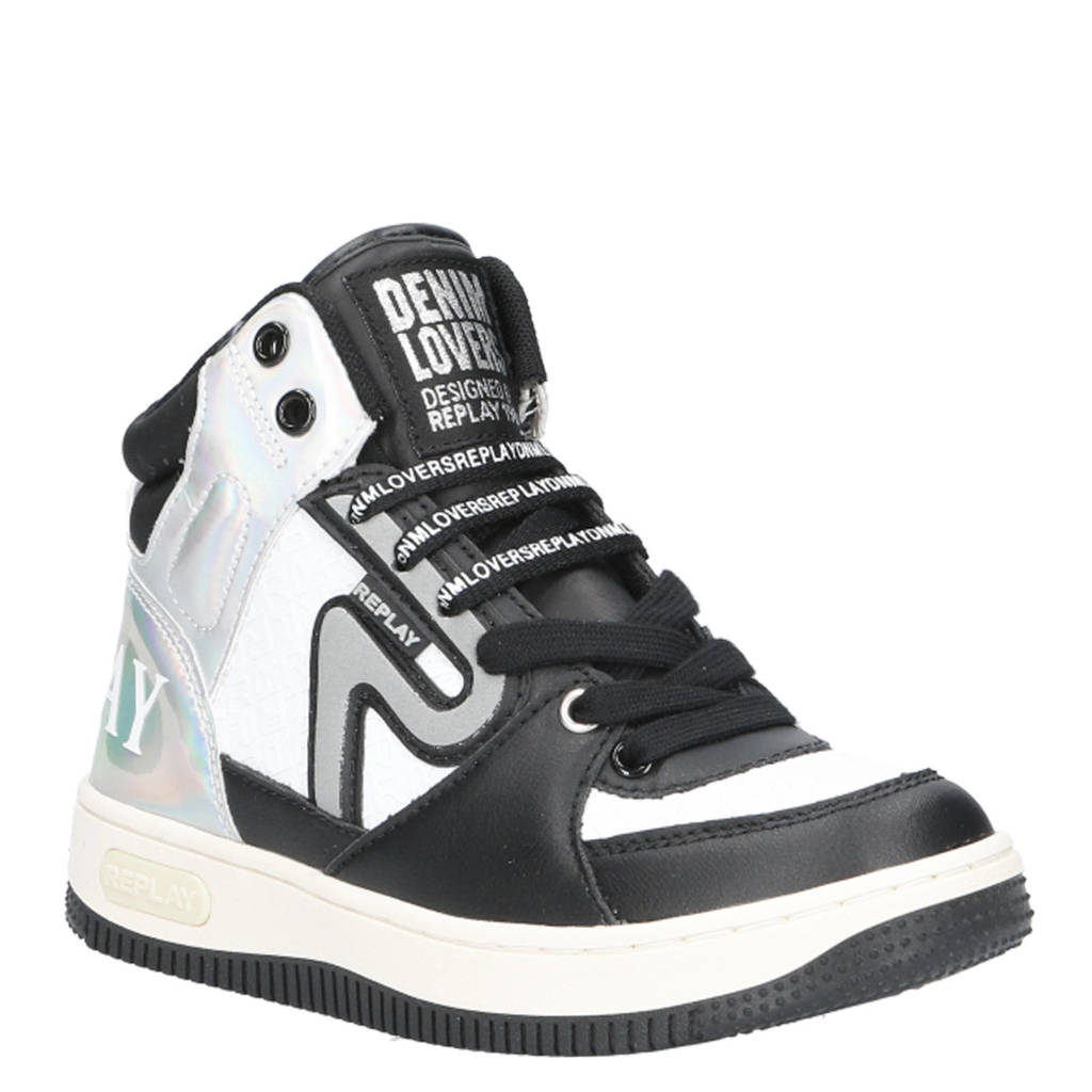 REPLAY Epic jrsneakers zwart/wit