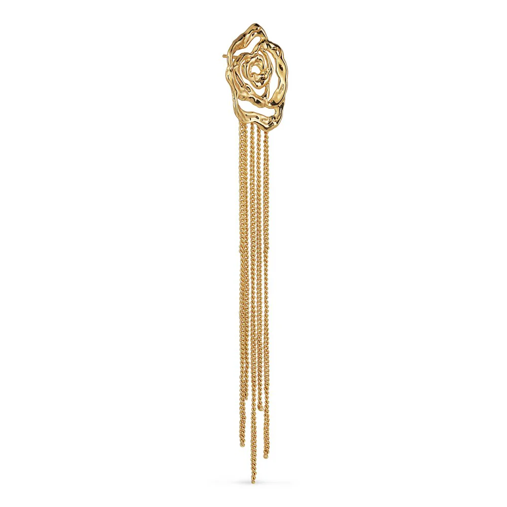 Jane Kønig  Rose Chain hængeørering - forgyldt