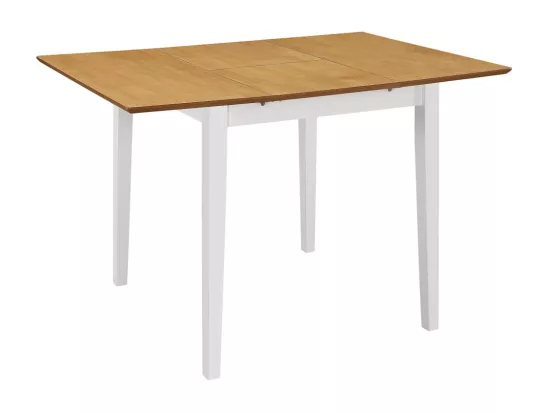 Table à manger extensible Blanc (80-120) x 80 x 74 cm MDF
