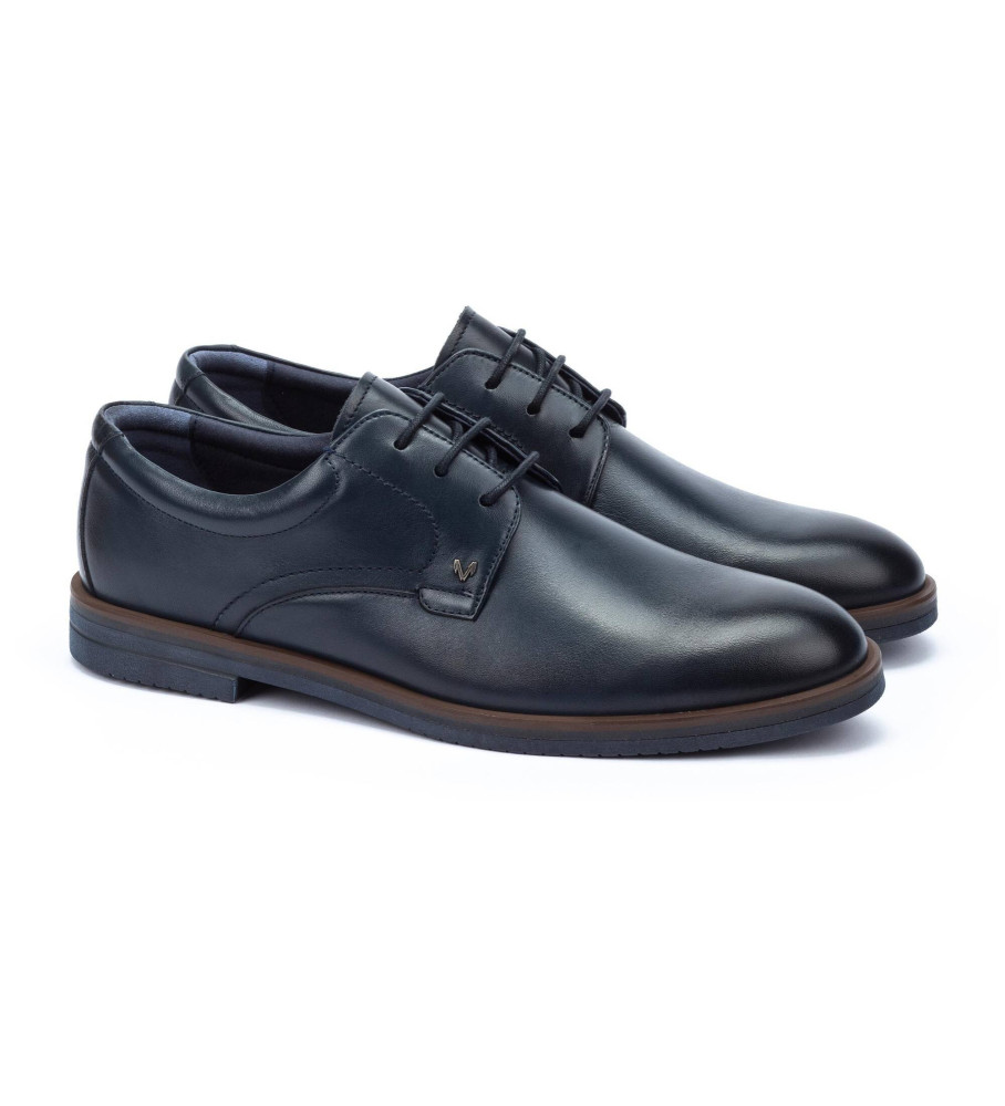 Sapatos Martinelli Douglas em couro azul marinho