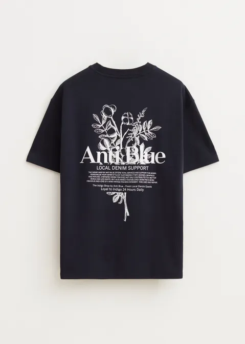 T-shirt met print support blauw (BLW.D)