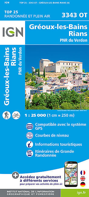 IGN - TOP25 3343OT GREOUX LES BAINS 1 25 000