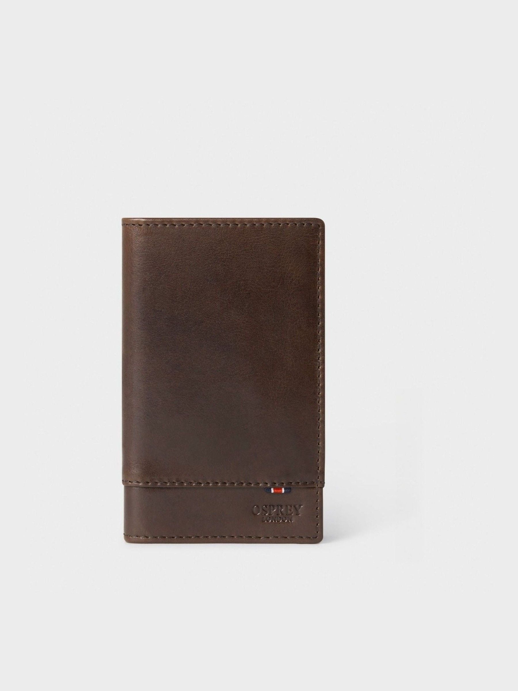 Bruin - Osprey London - Micro-leren nette portemonnee