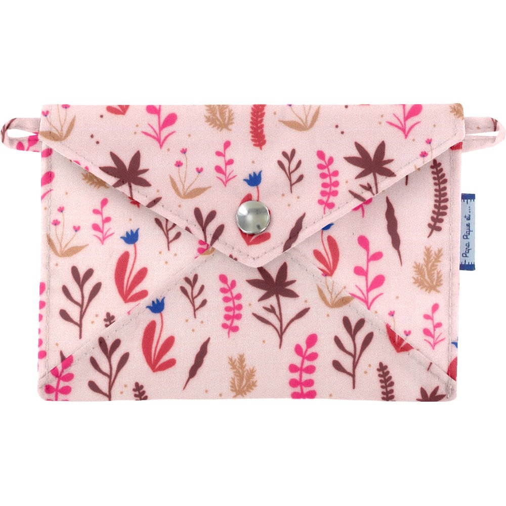 Petite Pochette Enveloppe Herbier Rose