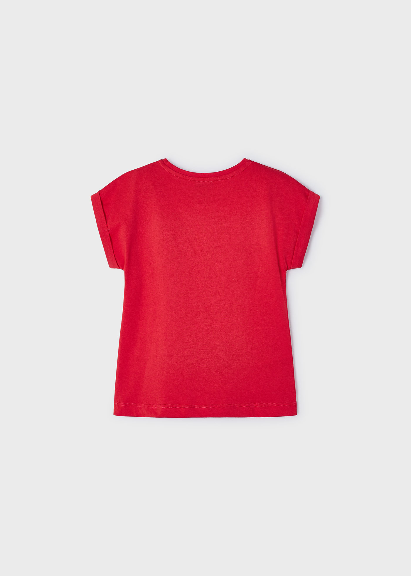 Camiseta branca de crochê com bolso para meninas