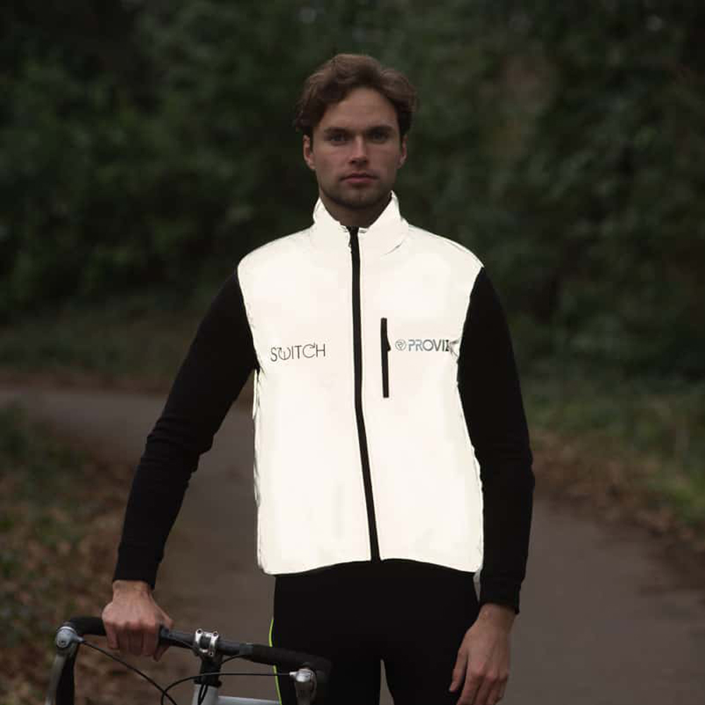 proviz - Veste réfléchissante Switch - sans manches Gris / Jaune fluo