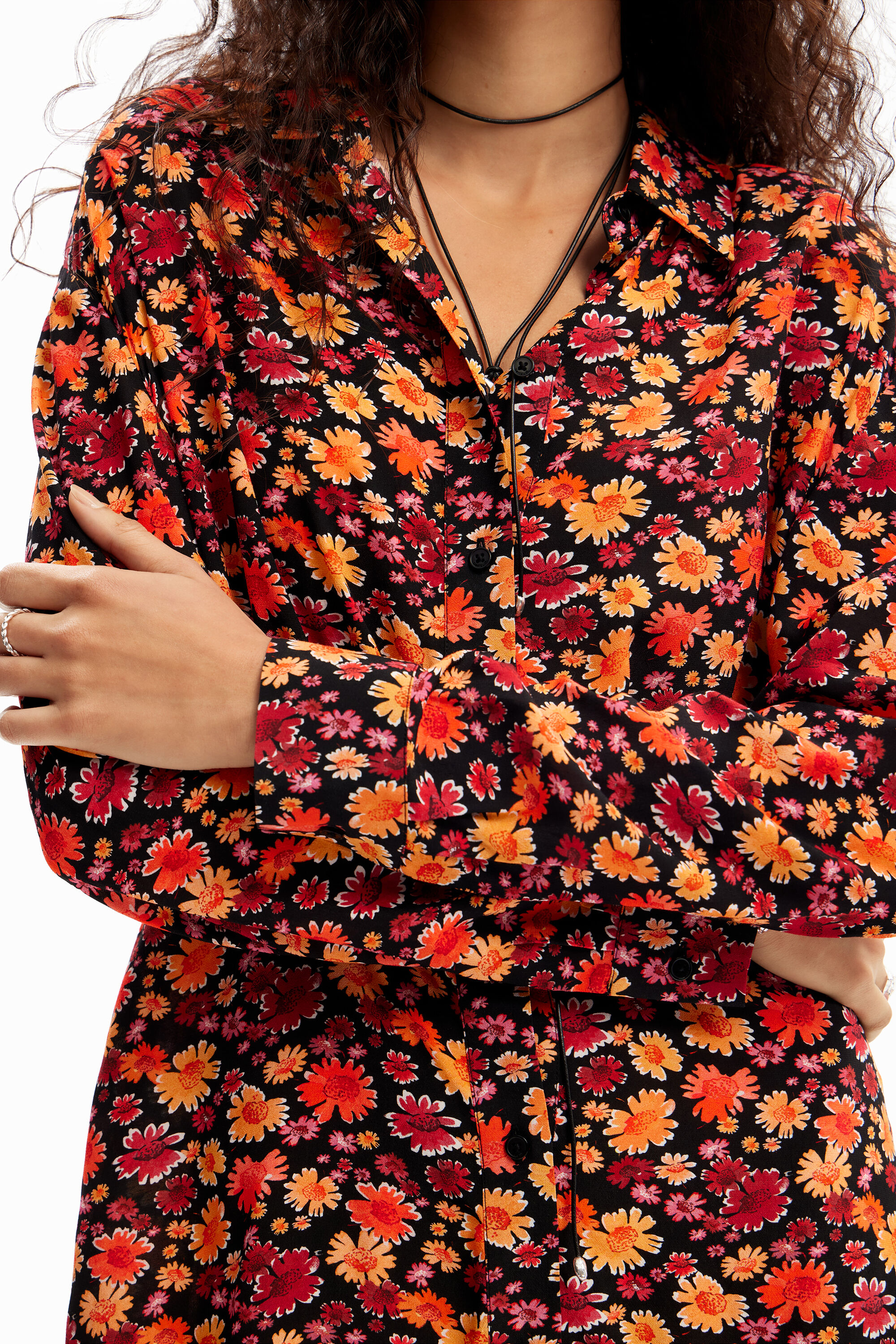 vestido curto floral