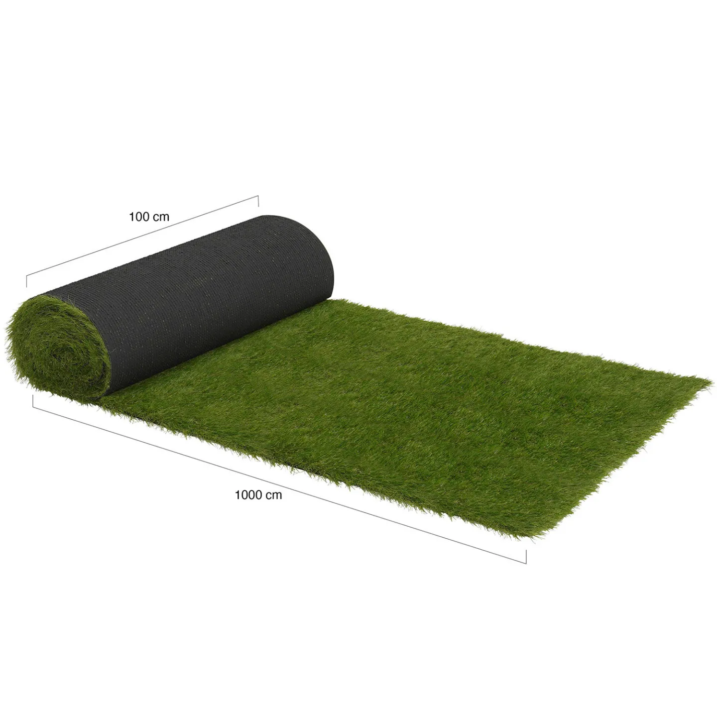 Gazon synthétique artificiel 1x10 M 40 mm d'épaisseur pour jardin et balcon