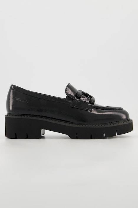 Tamaris Lackleder-Loafer, Wechselfußbett, recycelt
