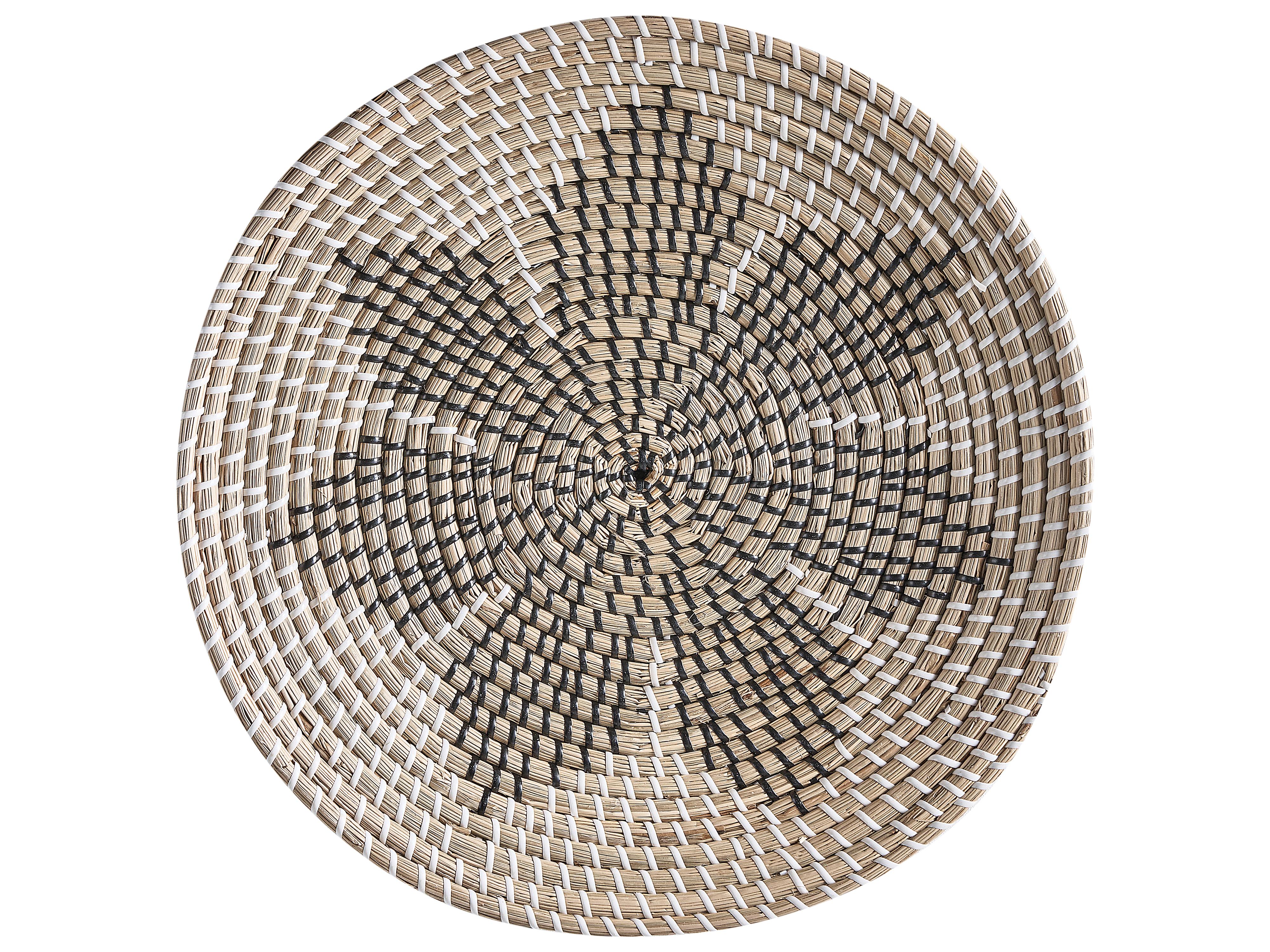 Set van 3 hangende decoraties CANTHO Zeegras 40/35/20 cm Zwart