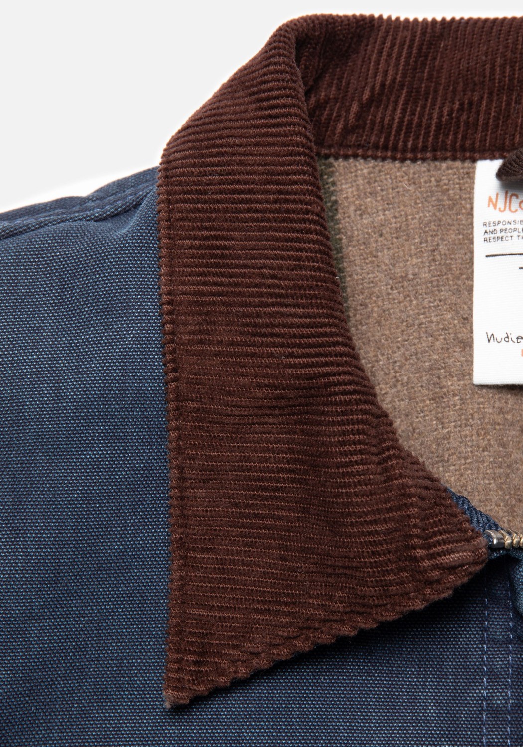Nudie Jeans Jacke Blake Zip Jacket Canvas Blue