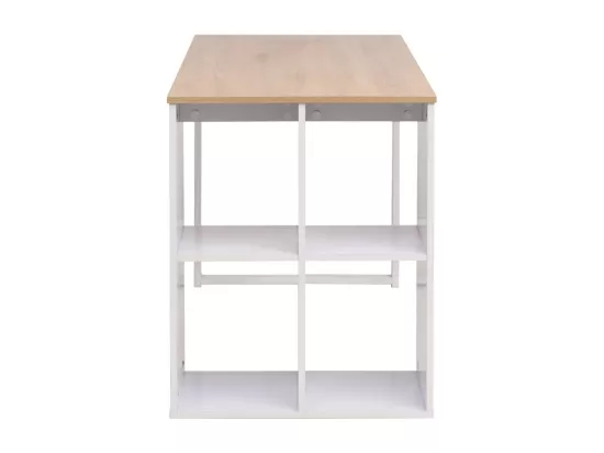 Table d'écriture 120x60x75 cm Chêne et blanc