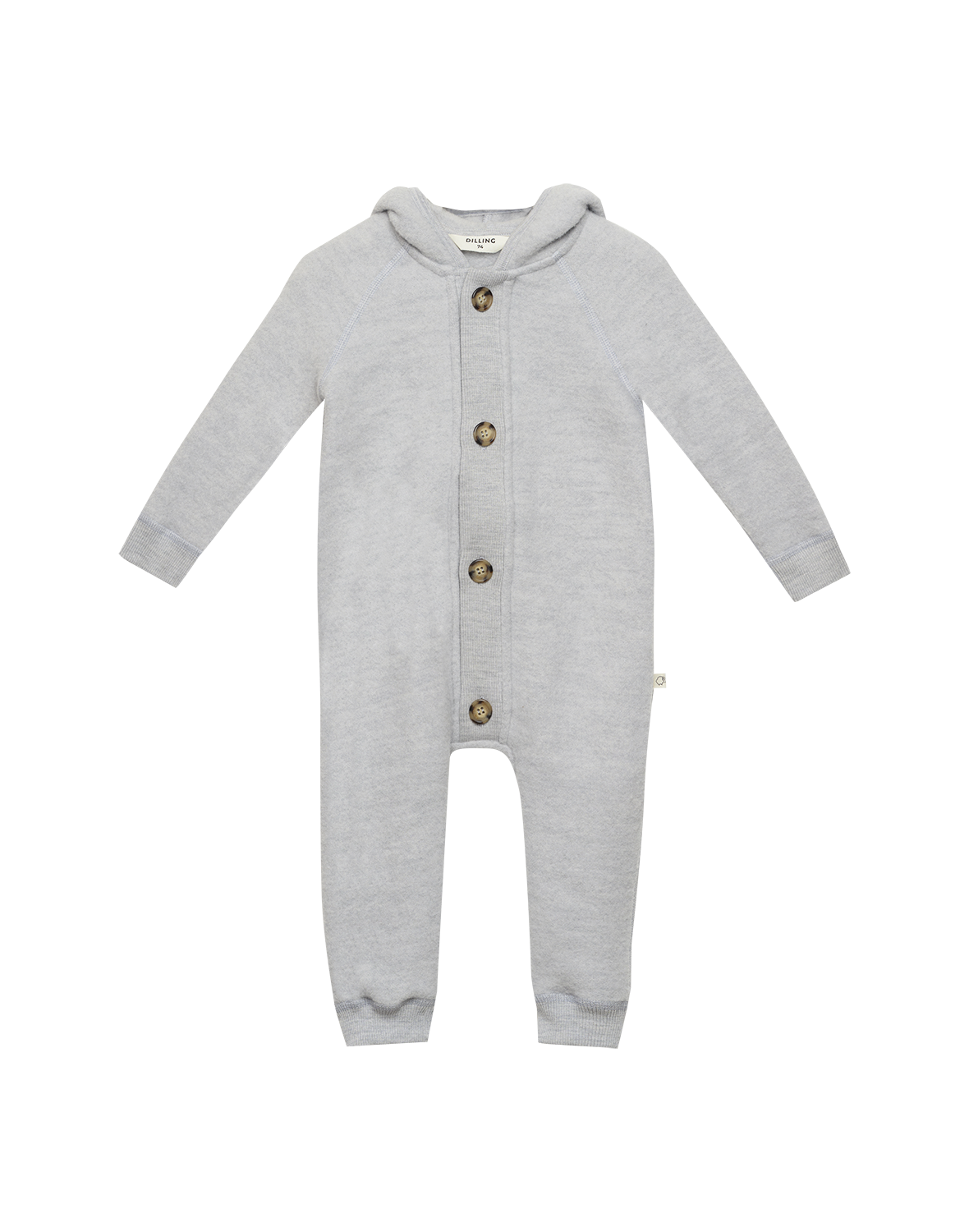 Fleecepak van merinwol voor baby's in Koffie