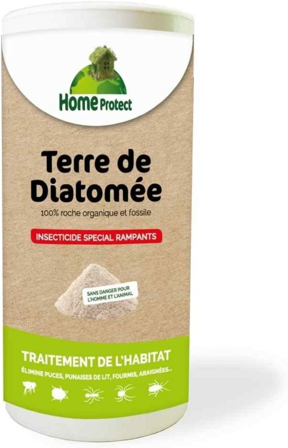 Home protect poudre insecticide terre de diatomée rampants 250g