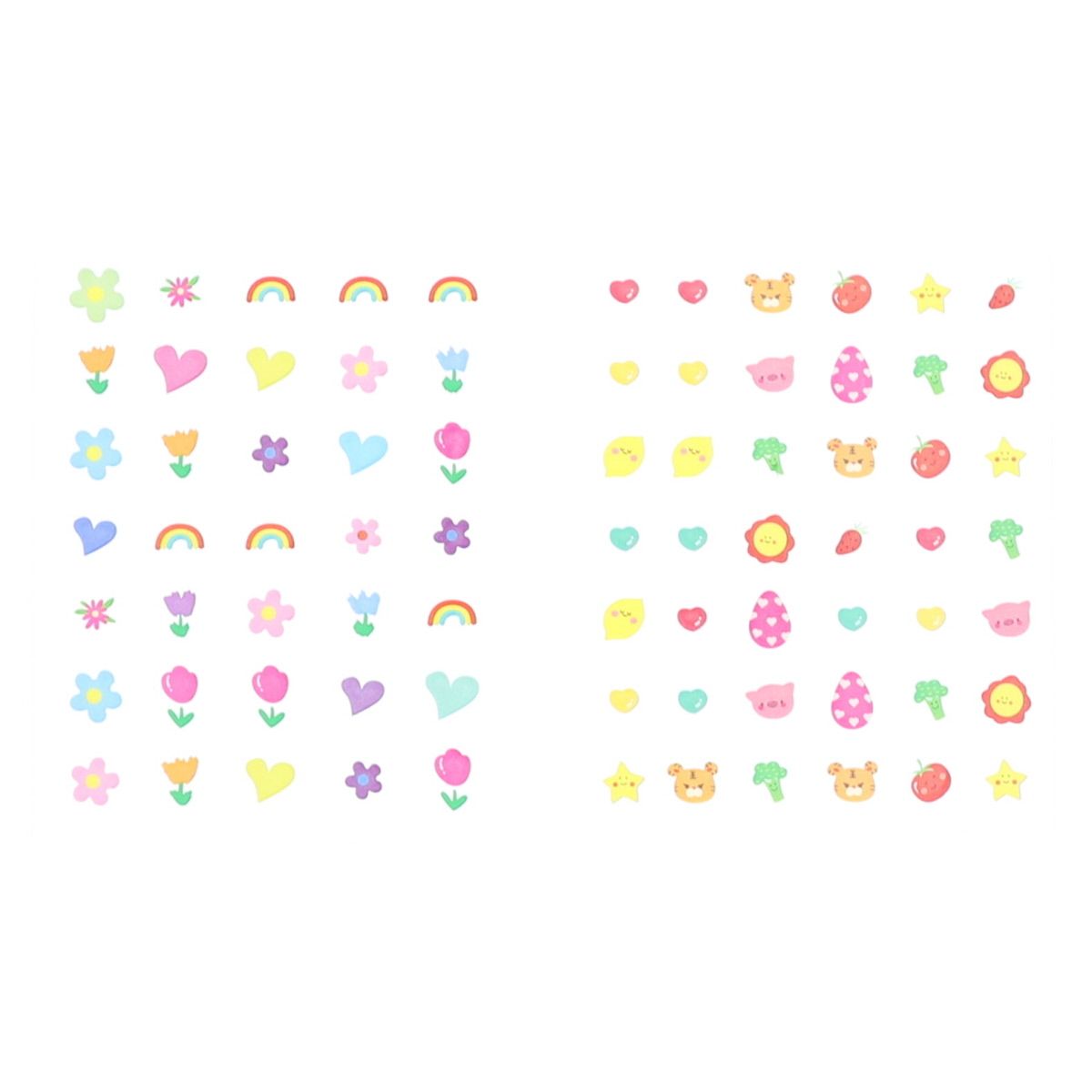 Set de 4 planches d'autocollants pour ongles fleurs Mercredi et Patati