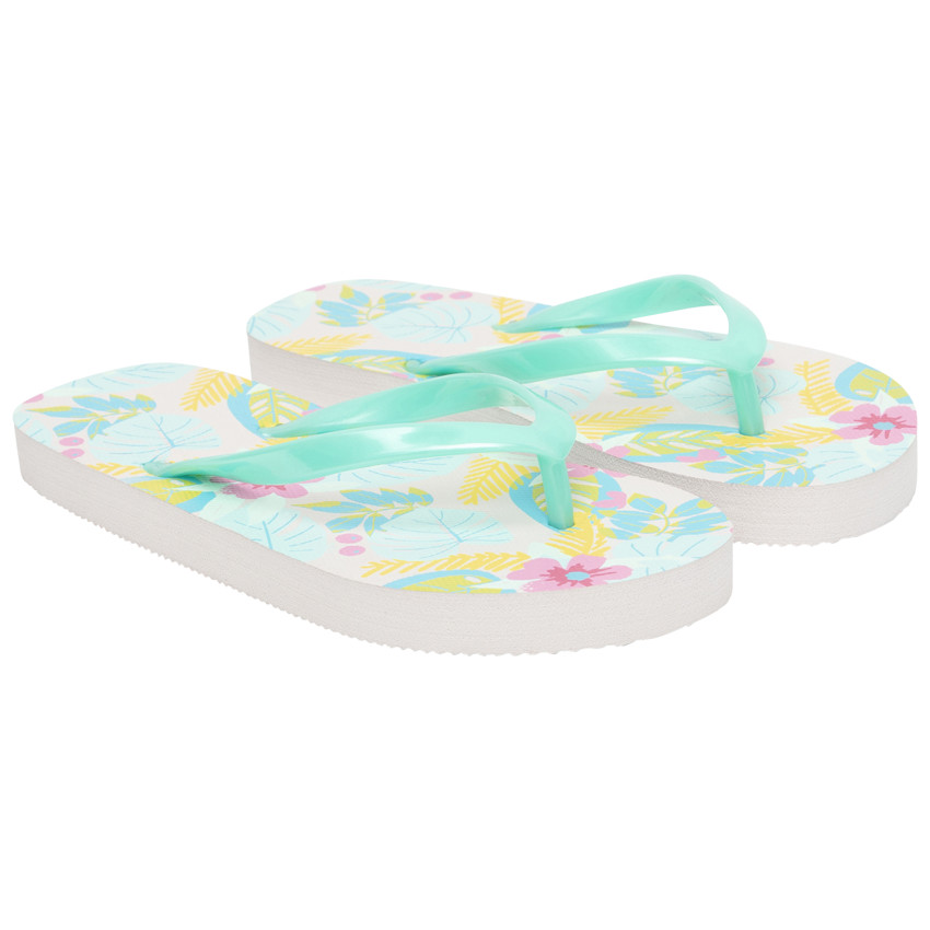 Tongs imprimées fantaisies all-over pour fille avec lanière selon l'âge