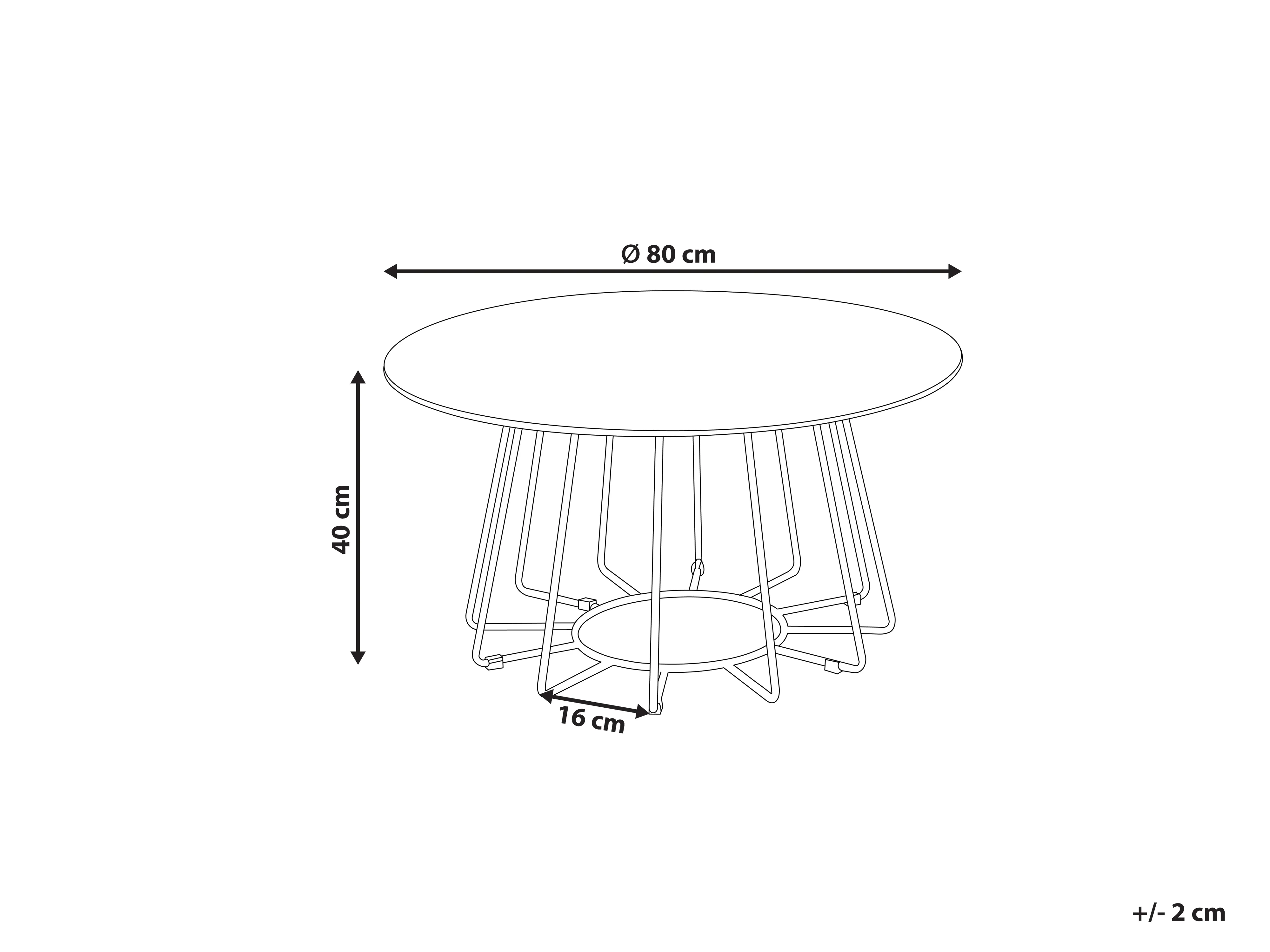 Salontafel BERNIE Veiligheidsglas Wit marmer