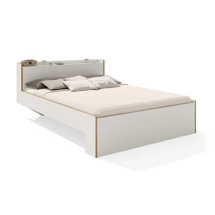 Müller Small Living - Nook Doppelbett 180x 200 cm, CPL weiss