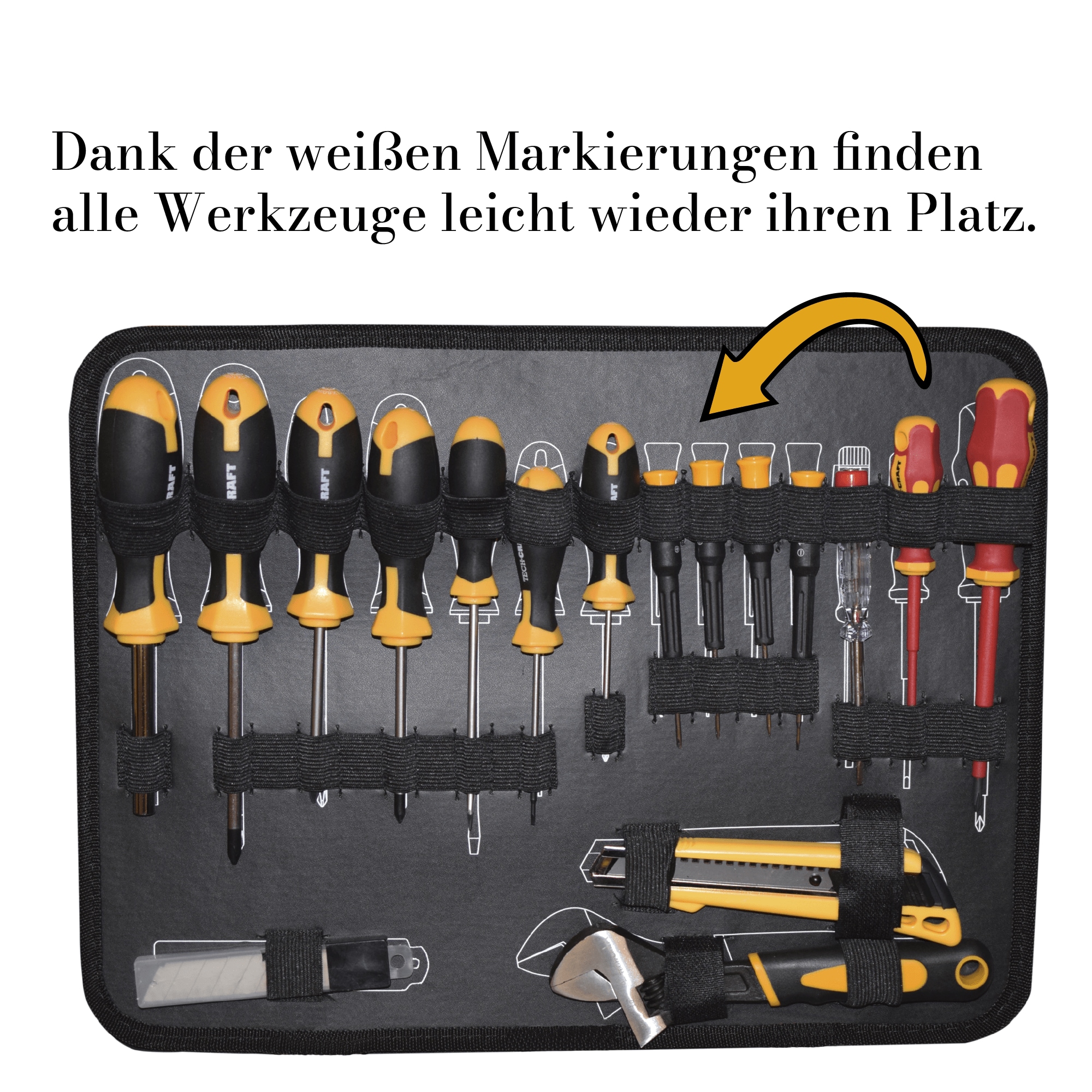 TECH-CRAFT® Werkzeugkoffer 130 tlg. Heimwerker-Set Werkzeugtasche Werkstattkoffer