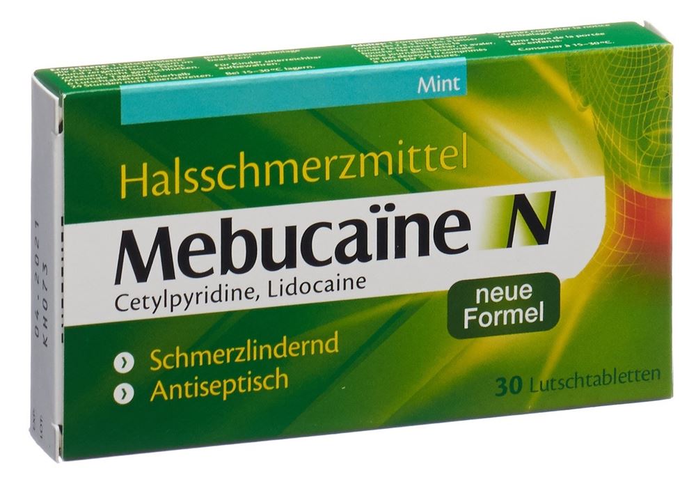 MEBUCAINE Mebucaïne N Lutschtabl neue Formel Blist 30 Stk