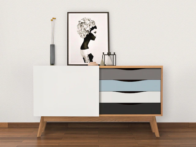 Woodman Sideboard »Hilla« Kommode im angesagten skandinavischen Look, Breite 130 cm, FSC®