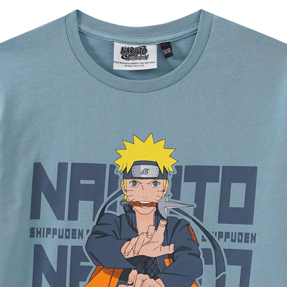 Yigga NARUTO T-Shirt mit großem Motiv blau