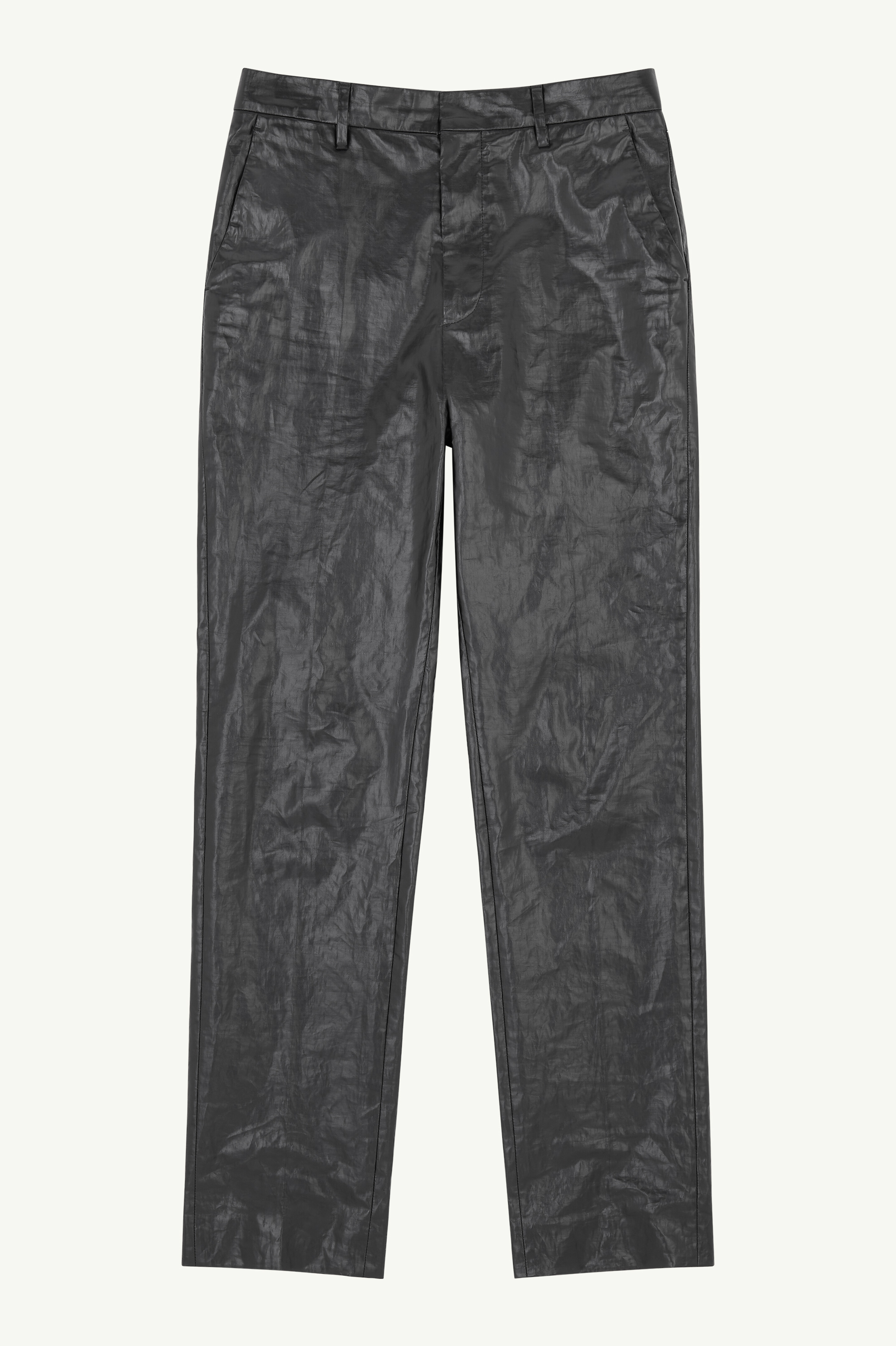 Pantalon brillant en lin enduit pour homme | MM6