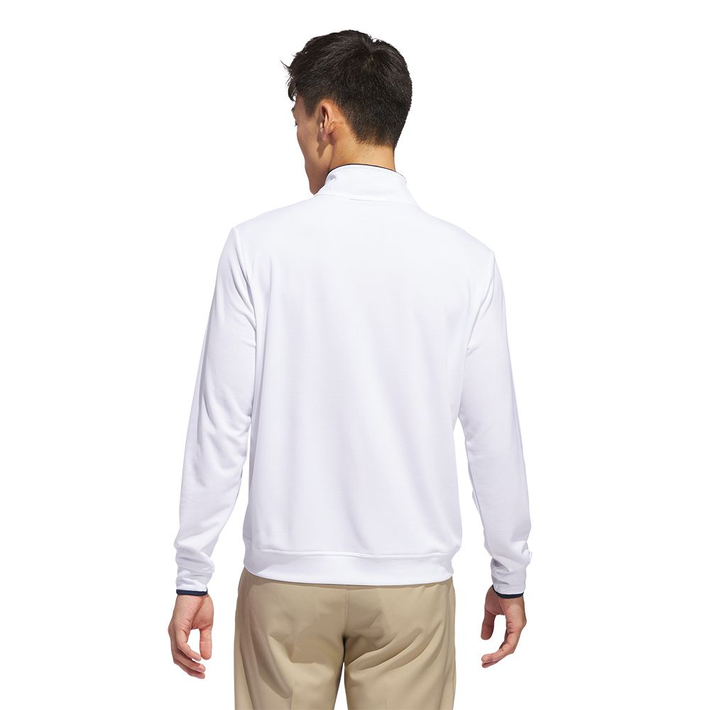 Quarter Zip Pullover Genser Herre Hvit