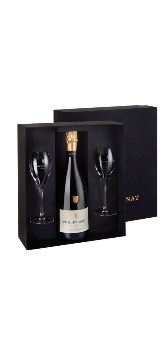 Champagne Philipponnat - Coffret Champagne Philipponnat - Royale Réserve Brut & 2 flûtes