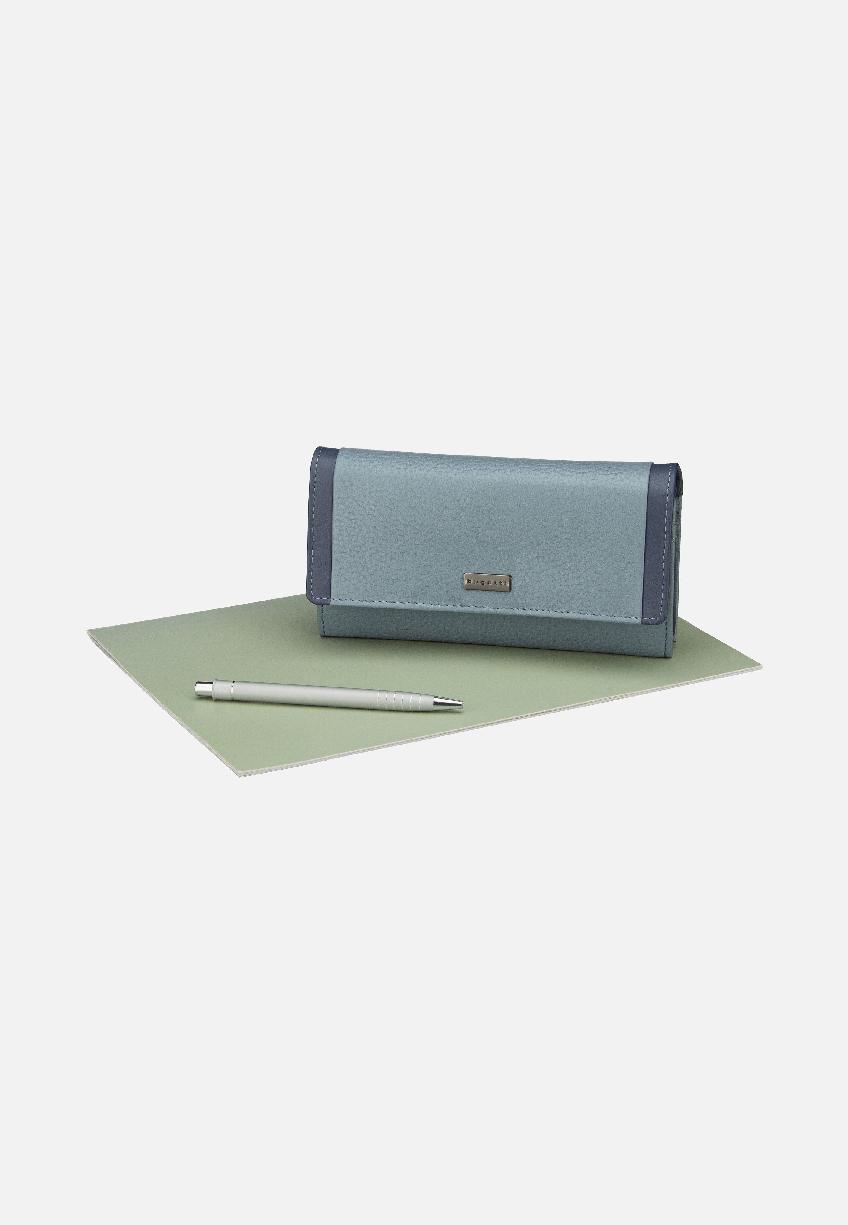 Sina Ladies Long With Flap Denim - Portemonnaie